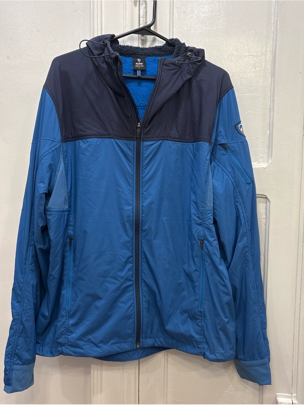 Kuhl Jacket Mens L Royal Blue Navy The One Fleece Lined Outdoor Gorpcore